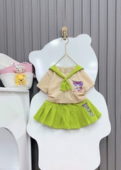 Sét váy BG Kuromi cổ nơ size 10-26Kg