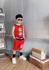 Bộ cotton sát nách in hình con Vịt (8-23Kg)