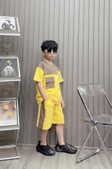 Bộ bé trai cotton túi phối màu (24-38kg)
