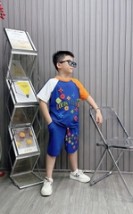 Bộ bé trai cotton in hình  Louisvuition tay phối (10kg-25kg)