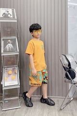 Bộ bé trai cotton in hình OVELAP (26kg-42kg)