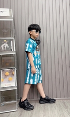 Bộ bé trai cotton in hình 2 chữ B (13-26kg)