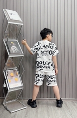 Bộ bé trai cotton in hình Milano (43-63kg)
