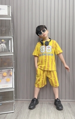 Bộ bé trai cotton in hình 2 chữ B (13-26kg)