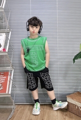 Bộ sát nách chấm bi Cotton (8-23Kg)