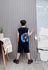 Bộ sát nách in Tròn Cotton (43-63Kg)