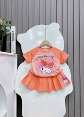 Sét váy cotton in hình MY MELODY dây rút (26kg-42kg)