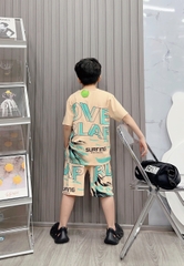 Bộ bé trai cotton in hình OVELAP (13kg-26kg)