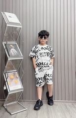 Bộ bé trai cotton in hình Milano (43-63kg)