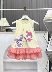 Đầm sát nách cotton in hình My Melody bồng (26kg-42kg)