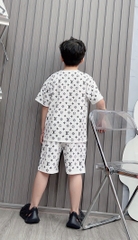Bộ bé trai cotton in hình LOUIS VUITON (26-42kg)