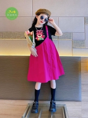 Váy gấu dâu khoen nút 26-44Kg