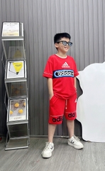 Bộ thun coton A.DI in  ngang ngực size cho bé từ 26-40kg