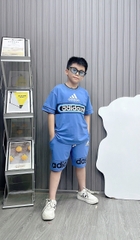 Bộ thun coton A.DI in  ngang ngực size cho bé từ 26-40kg