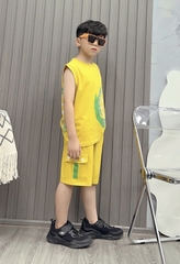 Bộ sát nách in Tròn Cotton (43-63Kg)