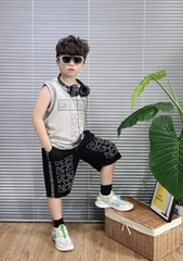 Bộ sát nách chấm bi Cotton (8-23Kg)