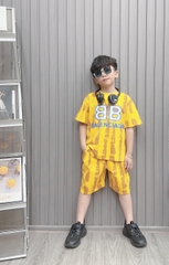 Bộ bé trai cotton in hình 2 chữ B (13-26kg)
