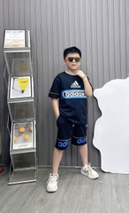 Bộ thun coton A.DI in  ngang ngực size cho bé từ 26-40kg