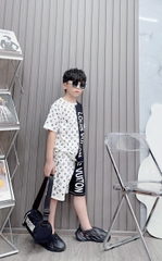 Bộ bé trai cotton in hình LOUIS VUITON (26-42kg)