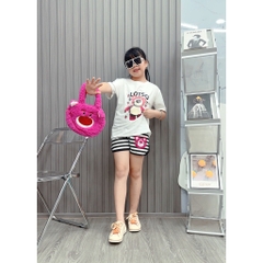 Bộ đùi bé gái in sọc gấu dâu (12- 60Kg)