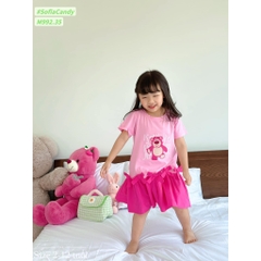 Váy gấu dâu cotton (10-40Kg)
