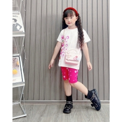 ĐỒ BỘ BÉ GÁI COTTON IN HÌNH CHÂN GẤU (12-45Kg)