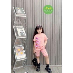 ĐỒ BỘ BÉ GÁI COTTON IN HÌNH CHÂN GẤU (12-45Kg)