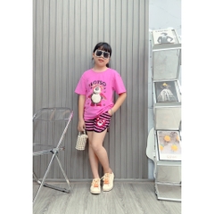 Bộ đùi bé gái in sọc gấu dâu (12- 60Kg)