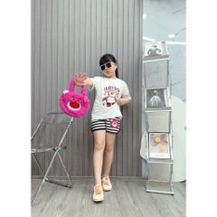 Bộ đùi bé gái in sọc gấu dâu (12- 60Kg)