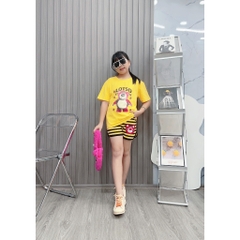 Bộ đùi bé gái cotton in Sọc gấu dâu (12- 60Kg)