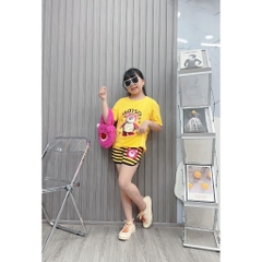 Bộ đùi bé gái cotton in Sọc gấu dâu (12- 60Kg)