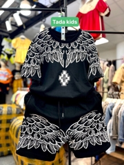 BỘ BÉ TRAI COTTON IN HÌNH CÁNH CHIM (26-42kg)