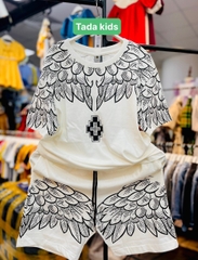 BỘ BÉ TRAI COTTON IN HÌNH CÁNH CHIM (26-42kg)
