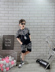 BỘ BÉ TRAI COTTON IN HÌNH CÁNH CHIM (26-42kg)