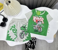 Bộ thú khủng long in chữ RIDER cho bé từ 11-25Kg