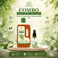 Combo Bảo Vệ Gia Đình Xịt Citroshield & Nước Lau Sàn ECO AN - Khử Mùi, Thơm Mát, Xua Đuổi Côn Trùng EcoTherapy