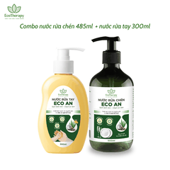 Combo Nước Rửa Tay 300ml & Nước Rửa Chén 485ml Eco An – Thành Phần Thiên Nhiên, Lành Tính