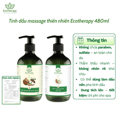 Dầu Massage Eco - Eco Plus 480ml – Dưỡng Ẩm, Thư Giãn, Dầu Nền Pha Tinh Dầu Cho Spa Ecotherapy