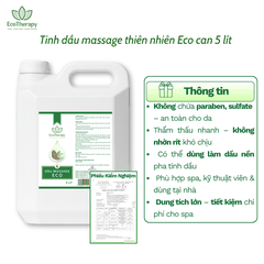 Dầu Massage Eco - Eco Plus 480ml – Dưỡng Ẩm, Thư Giãn, Dầu Nền Pha Tinh Dầu Cho Spa Ecotherapy