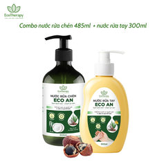 Combo Nước Rửa Tay 300ml & Nước Rửa Chén 485ml Eco An – Thành Phần Thiên Nhiên, Lành Tính