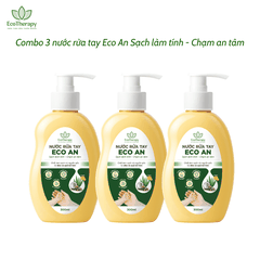 Combo Nước Rửa Tay 300ml & Nước Rửa Chén 485ml Eco An – Thành Phần Thiên Nhiên, Lành Tính