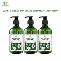 Combo Nước Rửa Tay 300ml & Nước Rửa Chén 485ml Eco An – Thành Phần Thiên Nhiên, Lành Tính