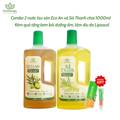 Combo Nước Lau Sàn Thiên Nhiên 1000ml EcoTherapy – Hỗ Trợ Xua Đuổi Muỗi, Côn Trùng, Hương Thơm Dịu Nhẹ