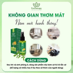 Combo Nước Lau Sàn Quế Mộc EcoTherapy 1000ml & Xịt Khử Mùi Phòng 50ml – Sạch Khuẩn, Thơm Ấm, Đuổi Côn Trùng