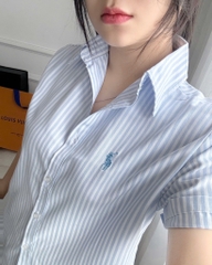 ÁO SƠ MI NỮ CỘC TAY POLO THÊU NGỰA SẴN (SALE 55k)