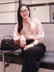 ÁO SƠ MI ZR LI DỌC CỔ CÁCH ĐIỆU NỮ SẴN (SALE 115k)
