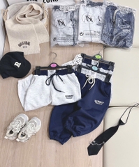 SET 3 QUẦN DÀI NỈ 2 DA TONE TRẮNG XÁM THAN BÉ TRAI