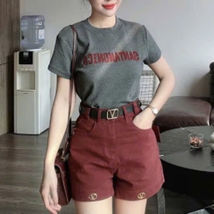 SET COTTON THÊU CHỮ SOOC BÒ ĐỎ NỮ SẴN
