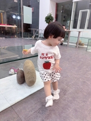 SET 2 BỘ CỘC DÂU TÂY TONE TRẮNG KẺ HỒNG BÉ GÁI