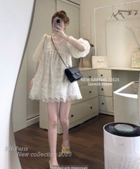 VÁY REN HOA TAY BỒNG NỮ